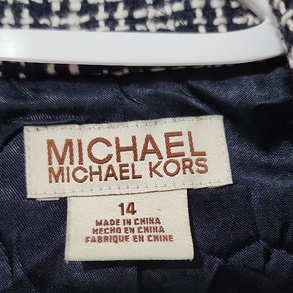 Michael Kors Black and White Checkered Blazer - Picture 2 of 4